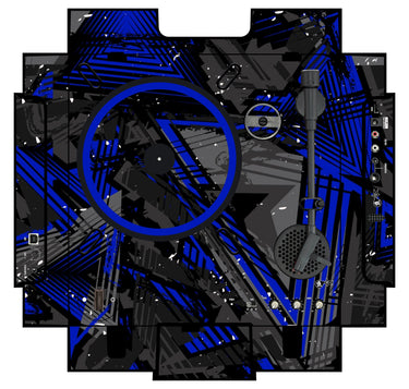 Numark PT 01 incl. Sides Skin Ridge Blue